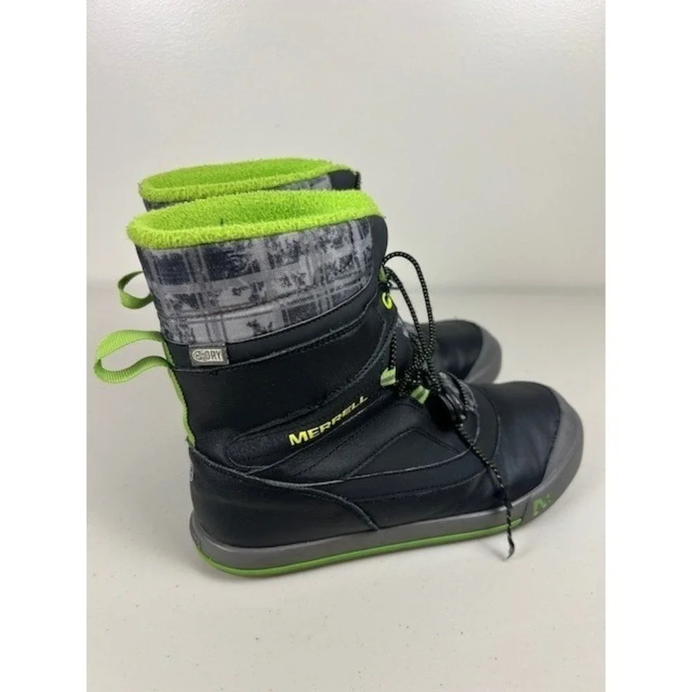 Merrell Snow Bank‎ 2.0 Waterproof Winter Boots Black Neon Green MY55597 Mens 7M